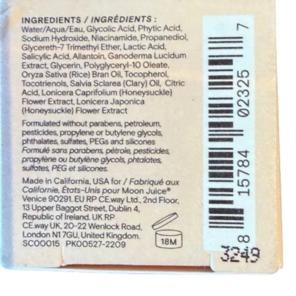 Moon Juice Acid Potion AHA BHA Exfoliator 1oz Travel Size NIB